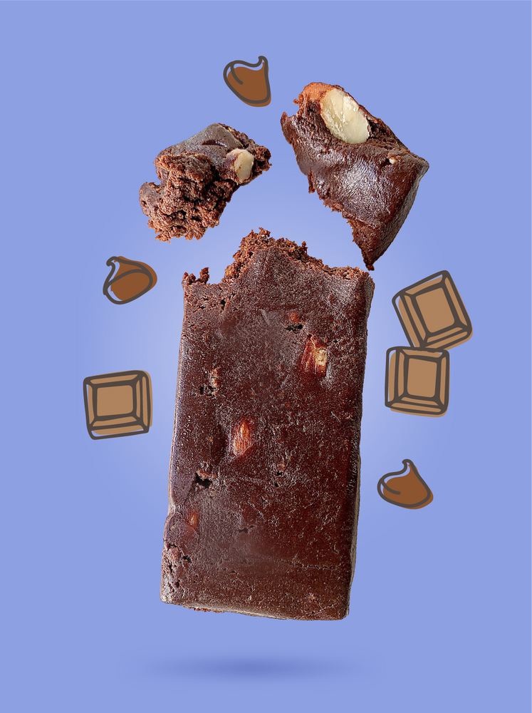 Fodbods Double Chocolate low FODMAP snack bar. Natural, vegan, gluten-free, high protein.