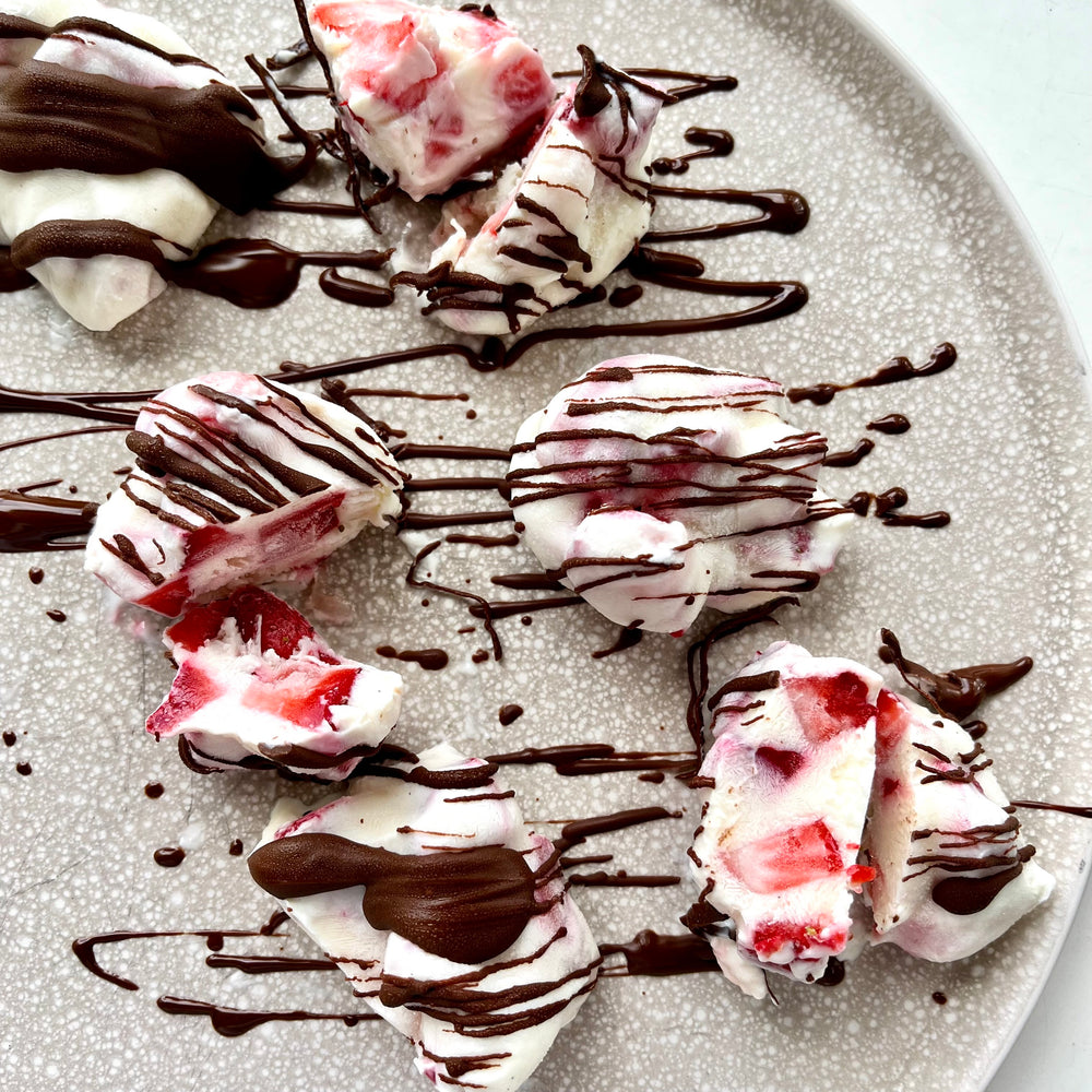 Choc-Berry Frozen Yogurt Bites