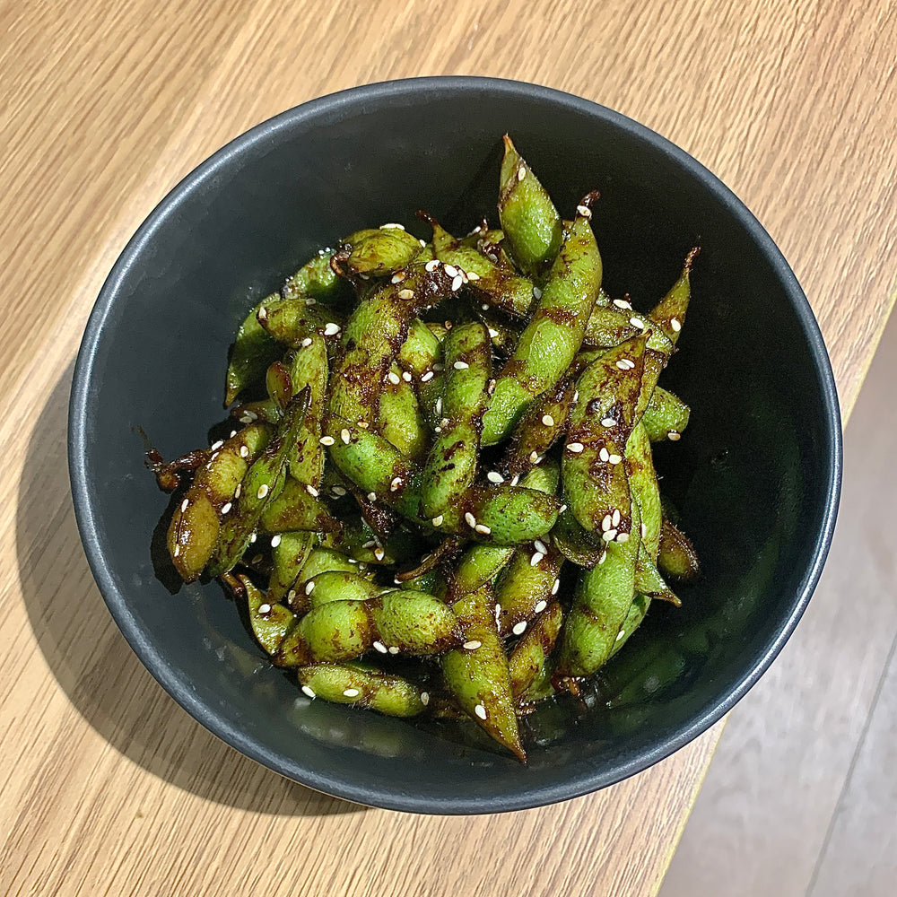 Spicy Garlic Edamame