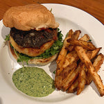Haloumi Hash Burgers with Kale Aoili