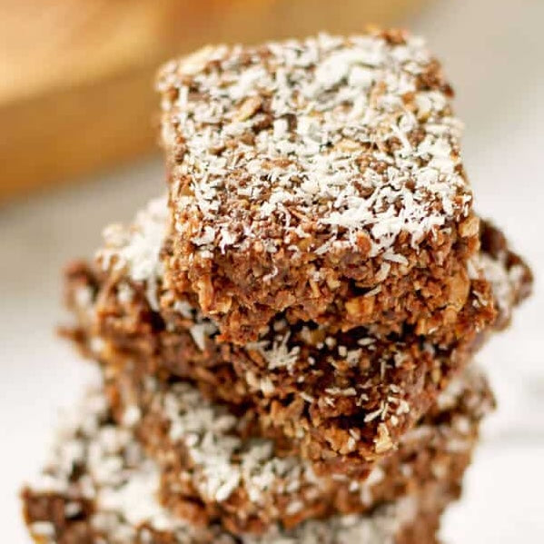 Healthy Chocolate Coconut Slice