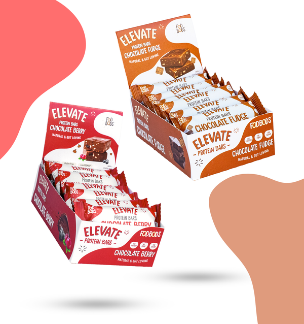 Nutrition information and ingredients label on a brown background