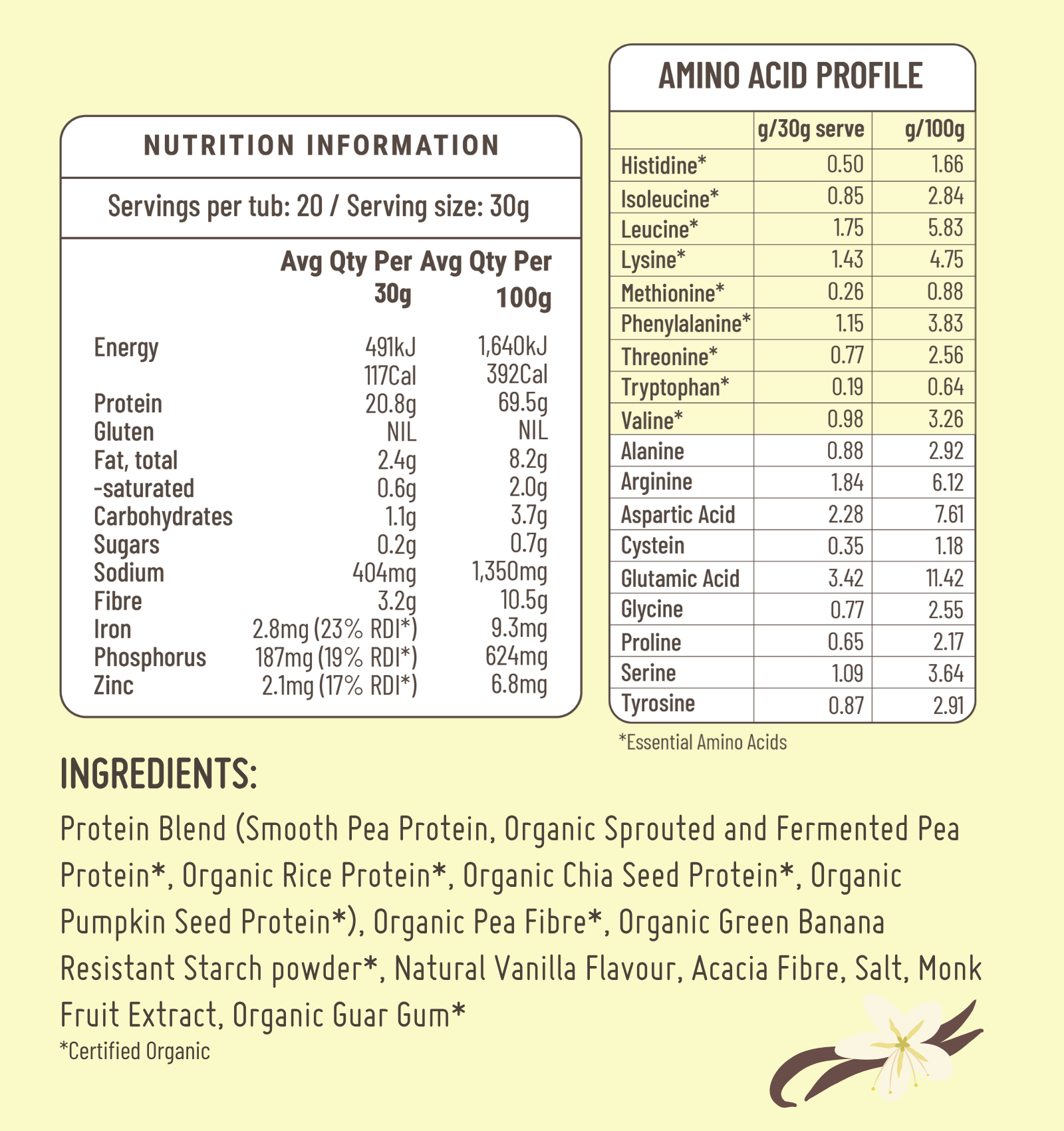 ELEVATE Protein Powder – French Vanilla