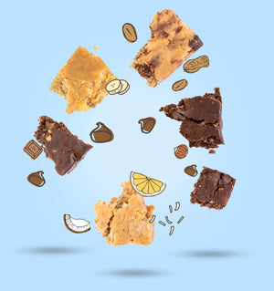 Unwrapped fodbods protein bars and icons