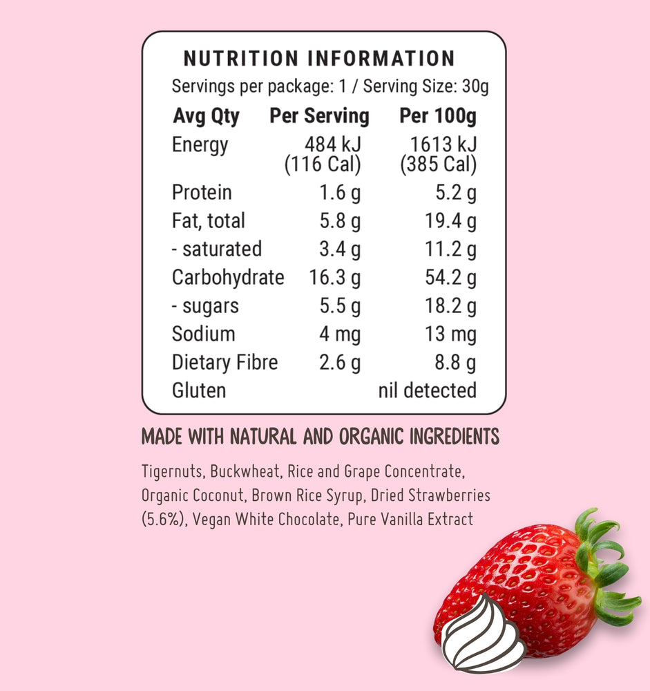Strawberry Buddies Nutritional Panel