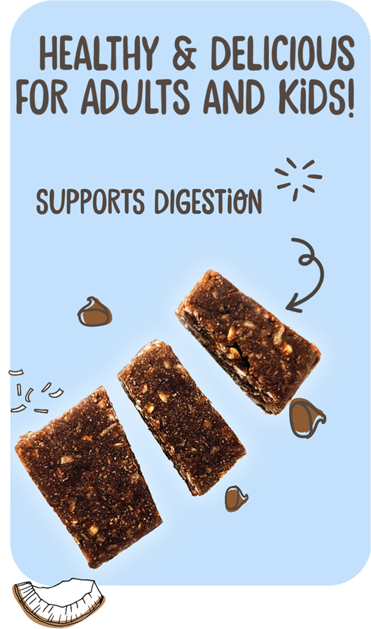 Lamington Prebiotic Buddies Bars X12 ingredient