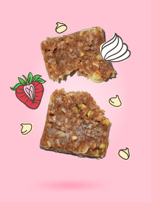 Fodbods Strawberry Shortcake Buddies. Natural, vegan, gluten-free, allergen-friendly. 