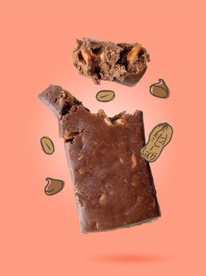 Fodbods Peanut Choc Chunk low FODMAP snack bar. Natural, vegan, gluten-free, high protein.